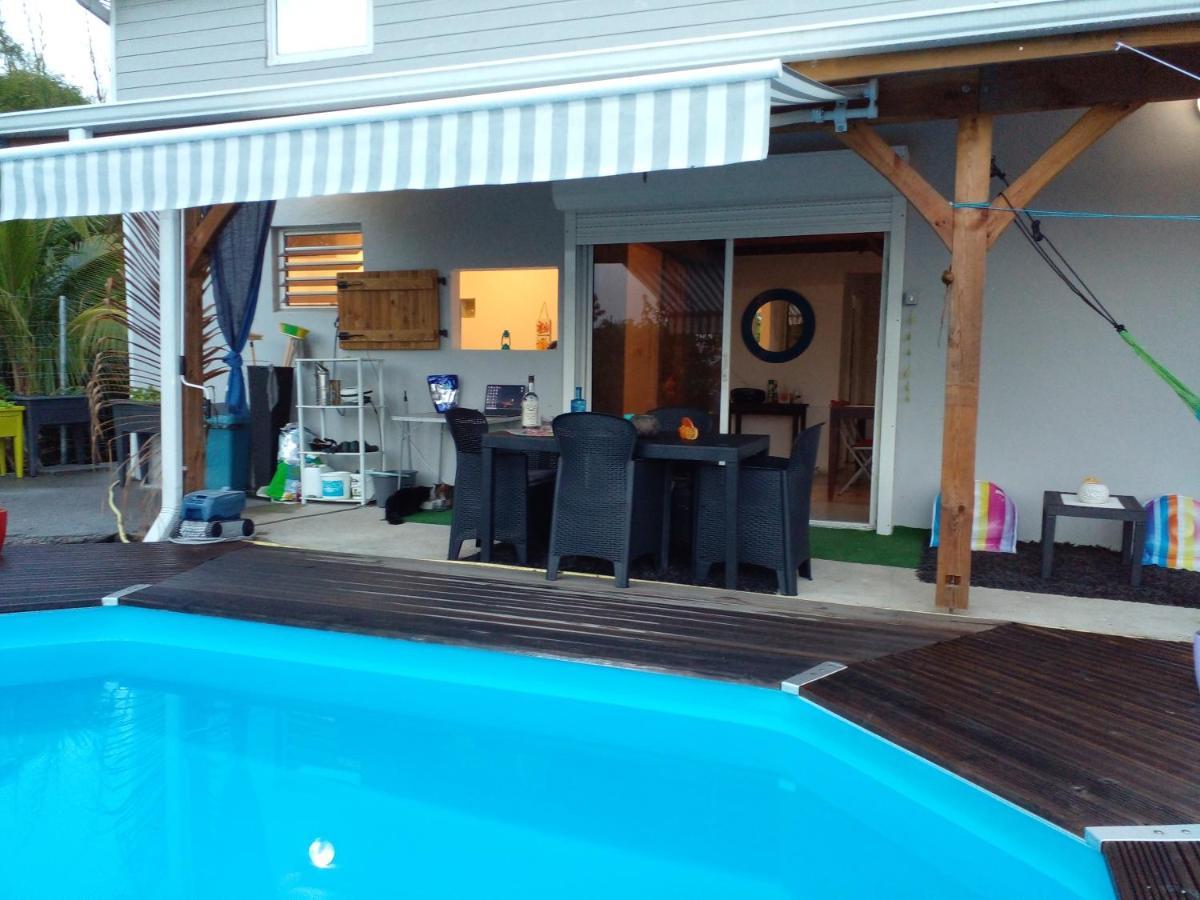 Chambre Chez L'Habitant Avec Piscine Privative Et Vue Panoramique Sur La Mer Des Caraibes Desmarinieres Bagian luar foto