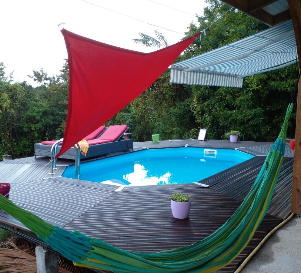 Chambre Chez L'Habitant Avec Piscine Privative Et Vue Panoramique Sur La Mer Des Caraibes Desmarinieres Bagian luar foto